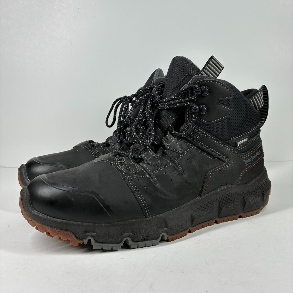 Timberland PRO Tempe Men's US 10.5M Black Waterproof Soft Toe EH SR Work Boots
